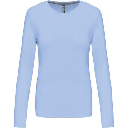 Women's long sleeve blouse - sky blue