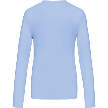 Women's long sleeve blouse - sky blue