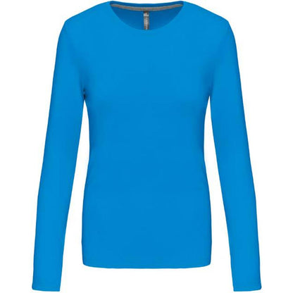 Women's long sleeve blouse - tropical blue
