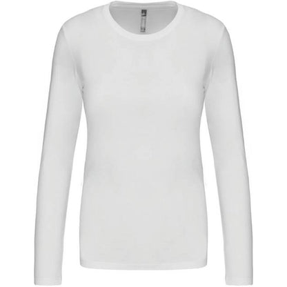 Blusa de manga larga para mujer - blanca