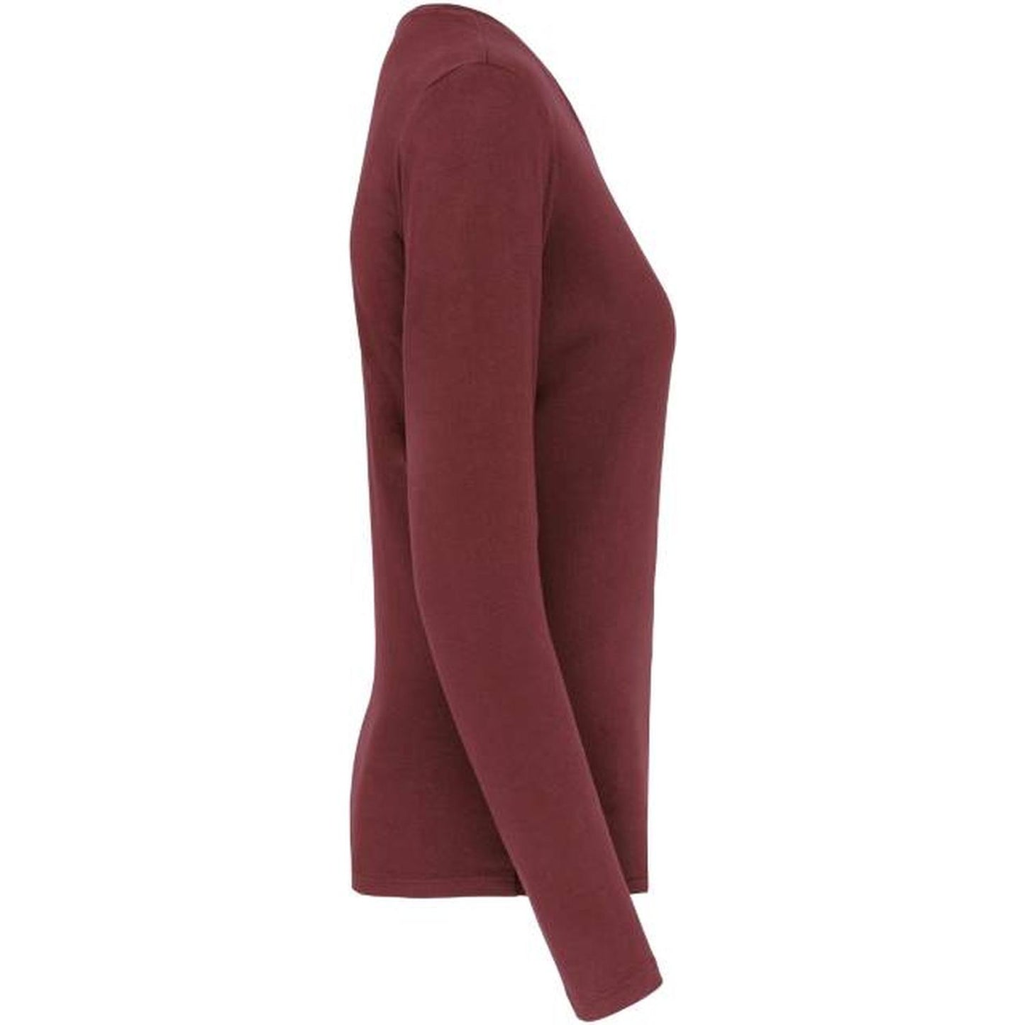 Women's long sleeve blouse - wine color