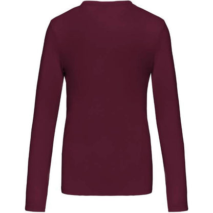 Women's long sleeve blouse - wine color