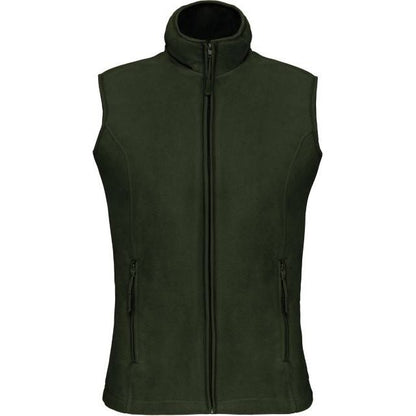 Women's fleece vest - color olive green
