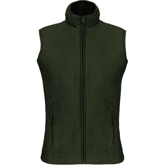 Women's fleece vest - color olive green