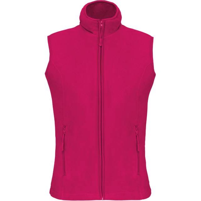 Women's fleece vest - fuchsia color