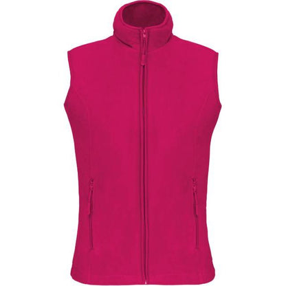 Women's fleece vest - fuchsia color