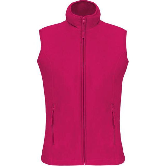 Women's fleece vest - fuchsia color