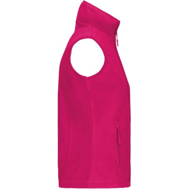 Women's fleece vest - fuchsia color