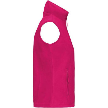 Women's fleece vest - fuchsia color