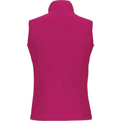 Women's fleece vest - fuchsia color