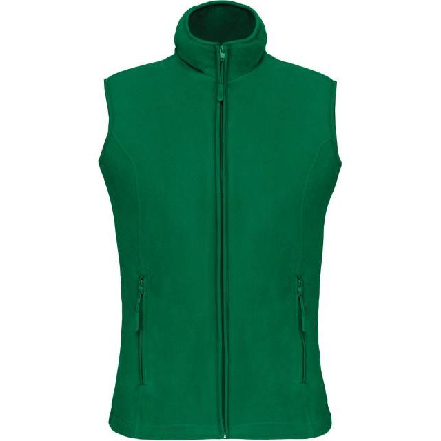 Women's fleece vest - grass green color