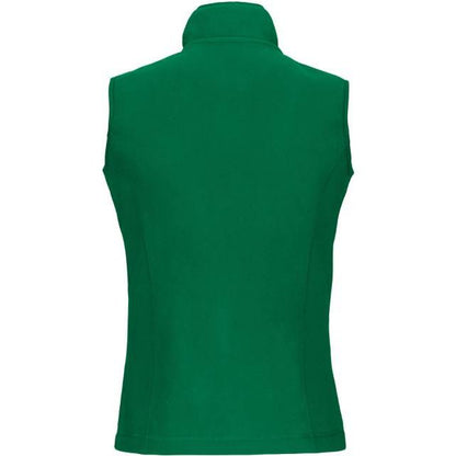 Women's fleece vest - grass green color