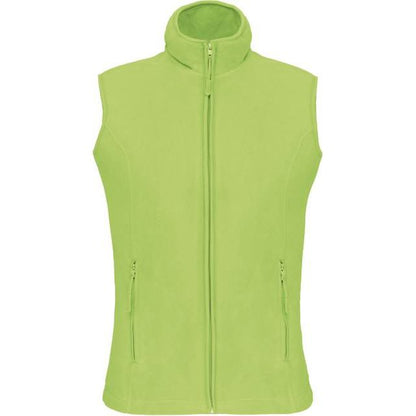 Women's fleece vest - lime color