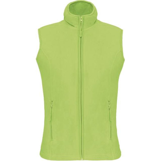 Women's fleece vest - lime color