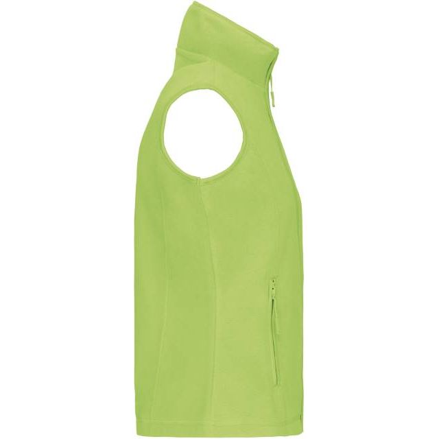 Women's fleece vest - lime color