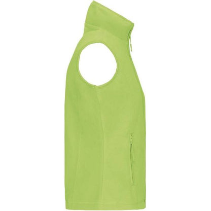 Women's fleece vest - lime color