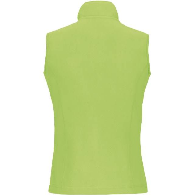Women's fleece vest - lime color