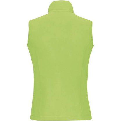 Women's fleece vest - lime color