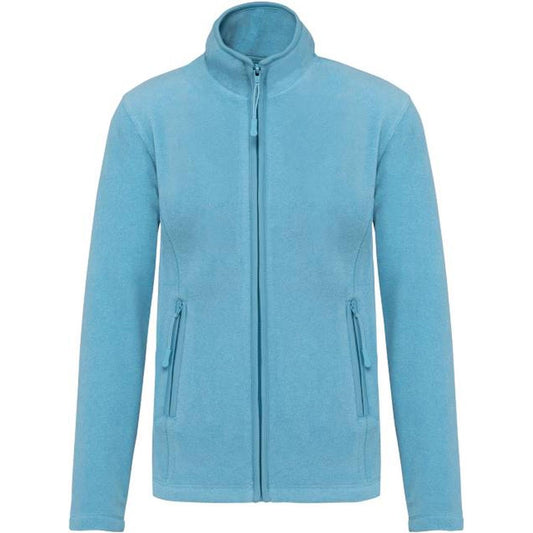 Women's fleece jacket - light blue melange color