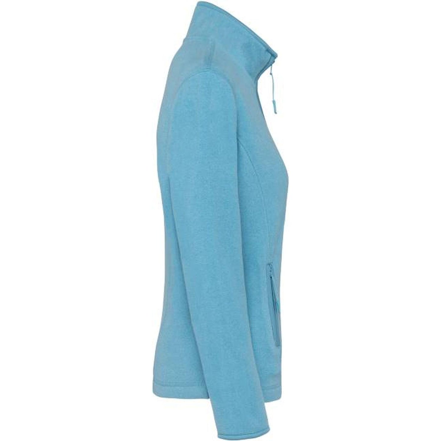 Women's fleece jacket - light blue melange color