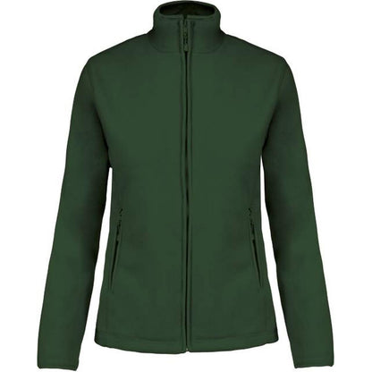 Chaqueta polar de mujer - color verde oscuro