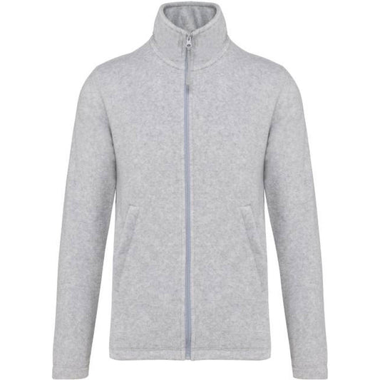 Men's fleece jacket - ash gray melange color