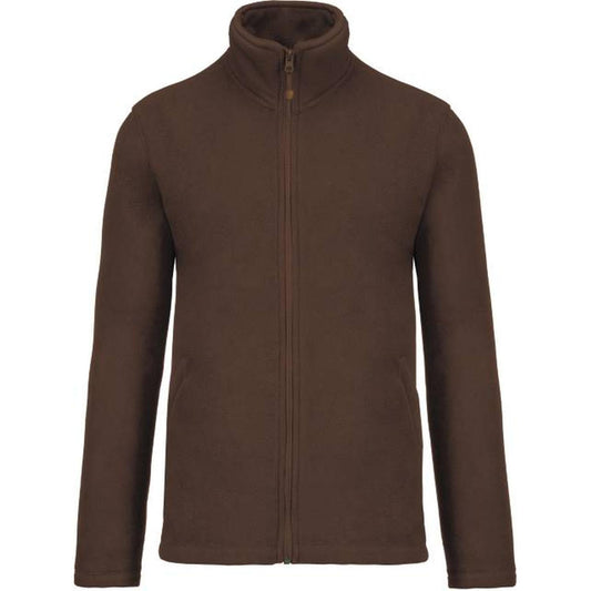 Men's fleece jacket - chocolate color