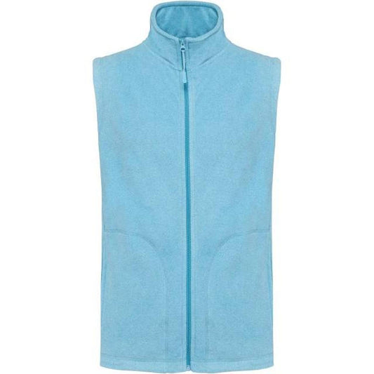 Men's fleece vest - sky blue melange color