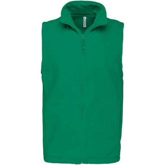 Men's fleece vest - grass green color