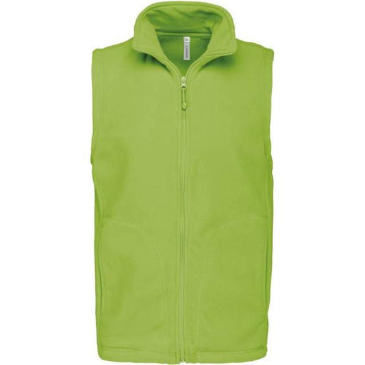 Men's fleece vest - lime color
