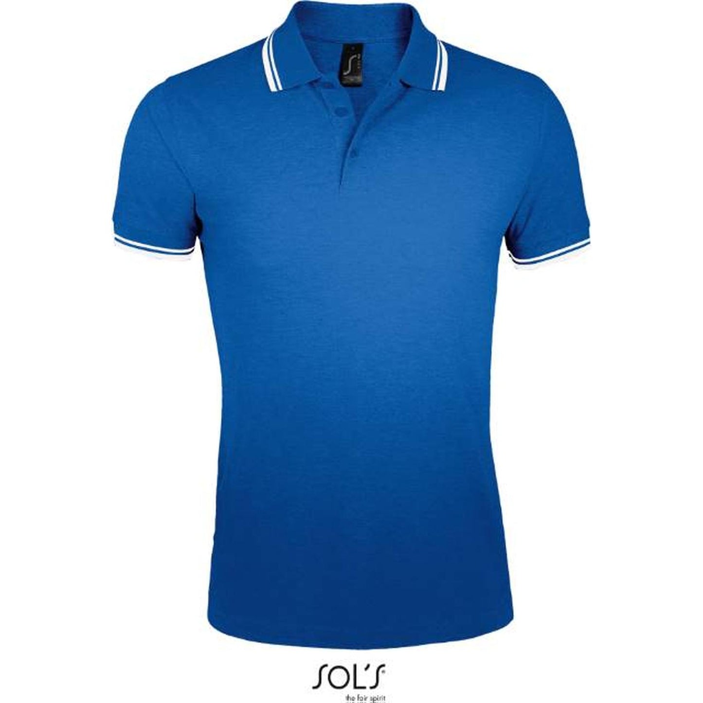 Men's polo shirt - royal blue-white, Sol's
