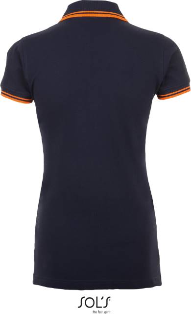 Women's polo shirt - navy blue-orange, Sol's