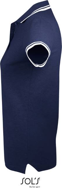 Women's polo shirt - navy blue-white, Sol's
