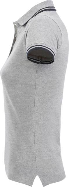 Women's polo shirt - color gray melange-dark blue, Sol's