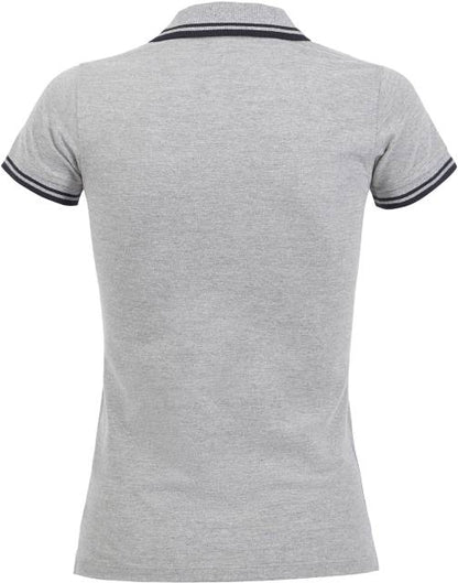 Women's polo shirt - color gray melange-dark blue, Sol's