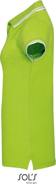 Women's polo shirt - lime-white, Sol's