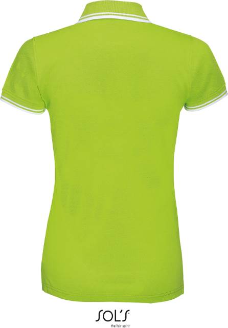 Women's polo shirt - lime-white, Sol's