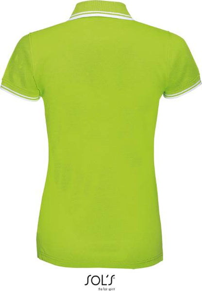 Women's polo shirt - lime-white, Sol's