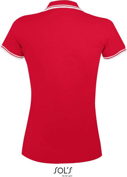 Women's polo shirt - red-white, Sol's