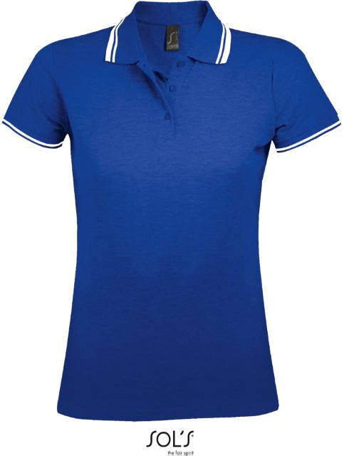 Women's polo shirt - royal blue-white, Sol's