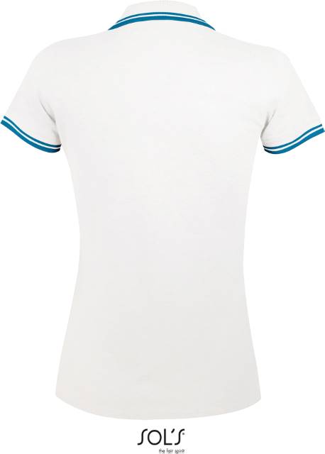 Women's polo shirt - white-navy blue, Sol's