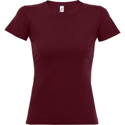 Women's T-shirt - burgundy color, Sol's