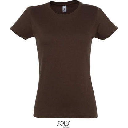 Women's T-shirt - chocolate color, 25.1502