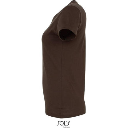 Women's T-shirt - chocolate color, 25.1502
