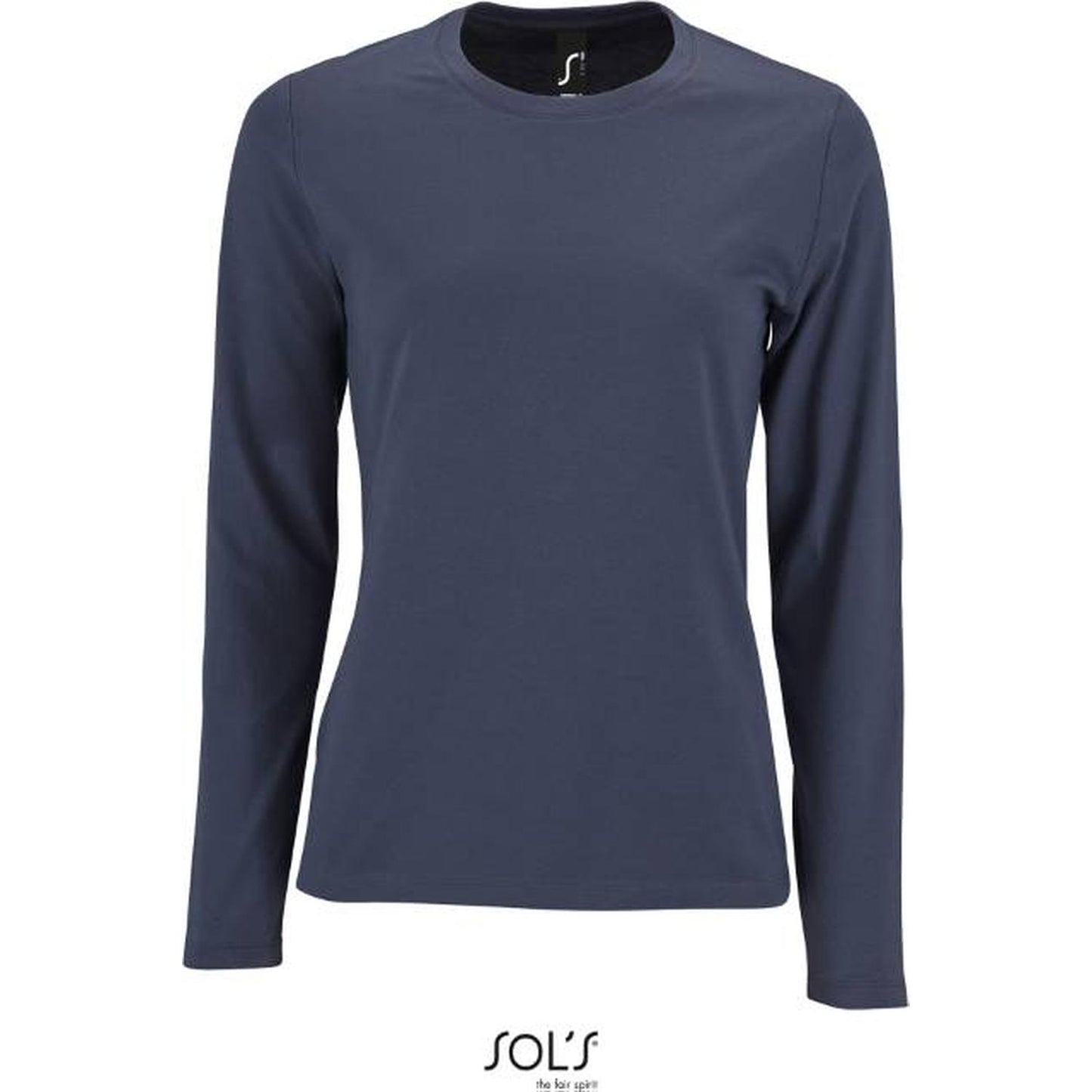 Women's long sleeve blouse - mouse gray color, Sol's