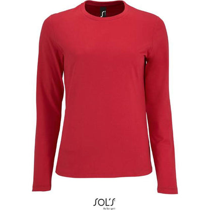 Women's long sleeve blouse - red, Sol's