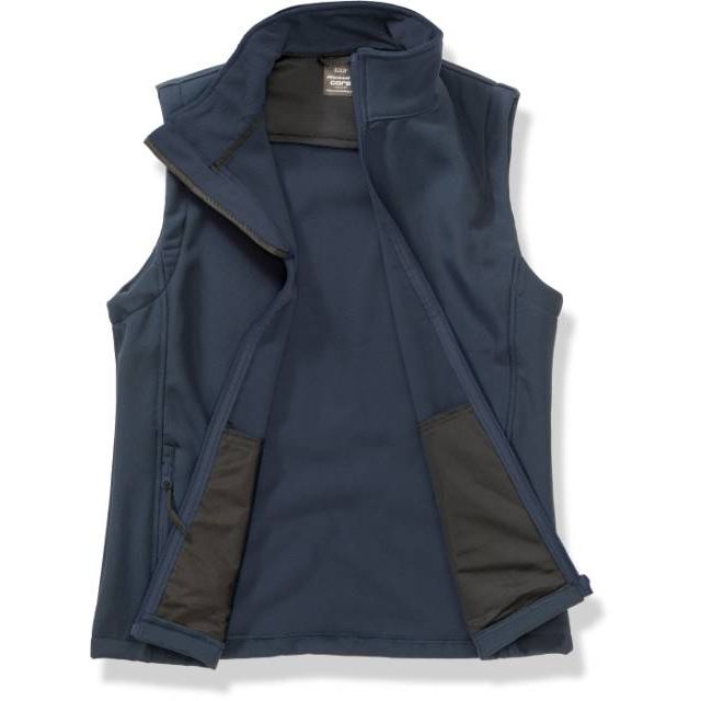 Women's 2-layer softshell vest - color navy blue, model R232F