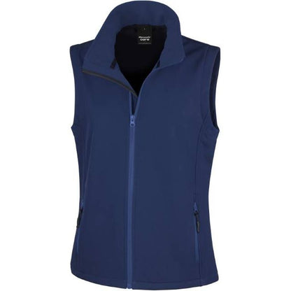 Women's 2-layer softshell vest - color navy blue, model R232F