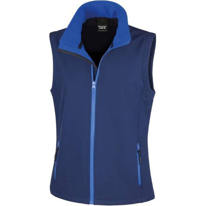 Women's 2-layer softshell vest - color navy-royal blue, model R232F