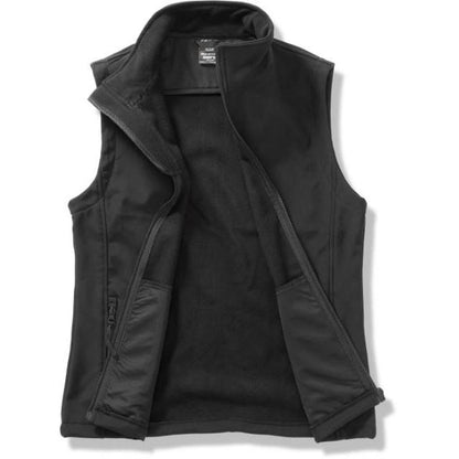 Men's 2-layer softshell vest, color black-black